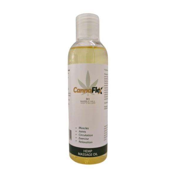 Bottle of CannaFlex Massage Oil by Marble Hill