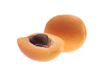 Whole Apricot and half apricot showing stone