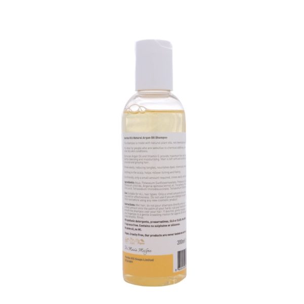 Marble Hill Moroccan Argan Oil Shampoo information label